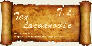 Tea Lacmanović vizit kartica